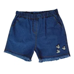 Creative Kids Girls Regular Fit Denim Shorts With Embellished Detailed-image-79
