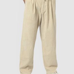 GAP Baggy Fit Mid-Rise Single Pleat Courduroy Trousers-image-44
