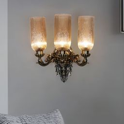 Fos Lighting Gold-Toned & Brown Aluminium Abstract Shaped Shaped Wall Lamp-58
