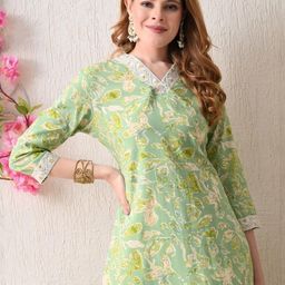 BKApparels Women Floral Embroidered Flared Sleeves Kurta-image-91