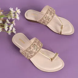 Anouk Women Printed Party Open Toe Flats-25