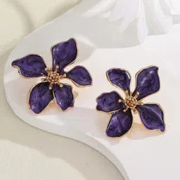 Krelin Gold Plated Floral Studs-image-59