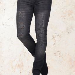 COMFITS Men Classic Straight Fit Mildly Distressed Light Fade Jeans-image-72