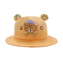 JENNA Unisex Kids Yellow Embroidered Bucket Hat-image-56