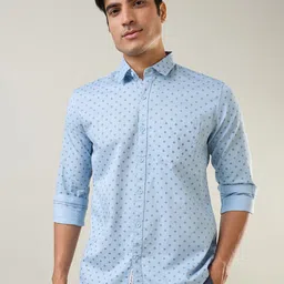 TIM PARIS Cotton Printed Casual Shirt-picture-2