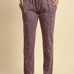 BLUWEEA Printed Cootton Mid-Rise Pyjamas-image-68