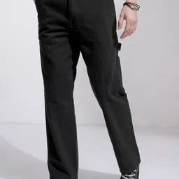 HIGHLANDER Men Cotton Straight Fit Cargos Trousers-picture-40