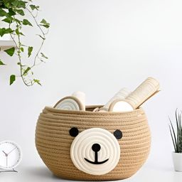 JASMEY HOMES Brown Self Design Reusable Canvas Multi-Utility Organiser image 4