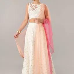 RANGMANCH BY PANTALOONS Printed Thread Work Ready to Wear Lehenga & Blouse With Dupatta-25