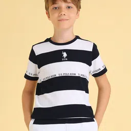 U.S. Polo Assn. Kids Boys Striped Applique T-shirt-picture-20