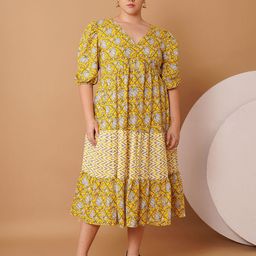 Sztori Women Floral Printed Midi Dress-image-69