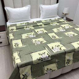 Pure Decor Green & White Printed Pure Cotton 260 TC King SizeDuvetCover-picture-19