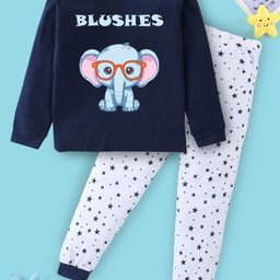BLUSHES Kids Printed Pure Cotton Night Suit-image-61