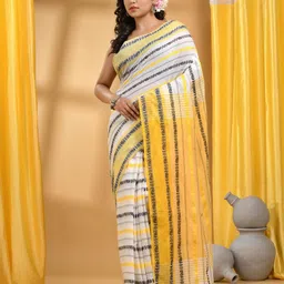 DESH BIDESH Woven Design Pure Cotton Taant Saree-image-87