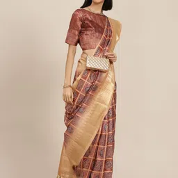 DIVASTRI Floral Silk Cotton Saree-picture-21