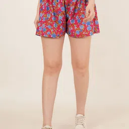 LECOWAR Women Printed High-Rise Training or Gym Shorts-picture-47