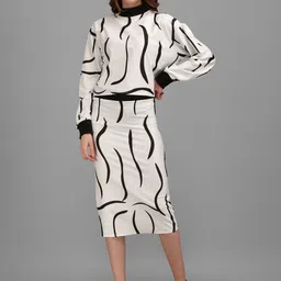 MILOST Printed Top With Skirts Co-Ords-picture-17