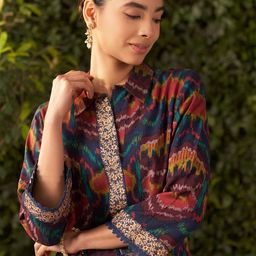 Lakshita Printed Tunic With Trouser Co-ord Set image 5