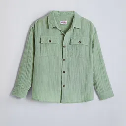 Hopscotch Boys Crinkled Textured Cotton Shirt-picture-47
