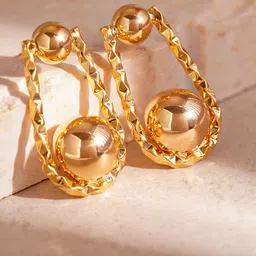 DressBerry Teardrop Shaped Drop Earrings-10