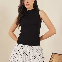 ZYNG Women Polka Dot Balloon Mini Dress-picture-19