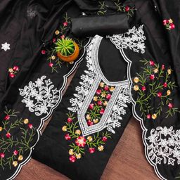 KIMISHA Floral Embroidered Unstitched Dress Material-image-94