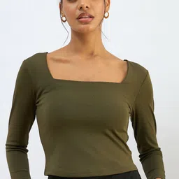 SASSAFRAS BASICS Cotton Crop Top-image-24