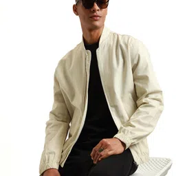 Banana Club Men Open Front Bomber Linen Jacket-picture-55