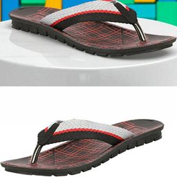 RIFOF Men Red PU Flip Flops-image-78