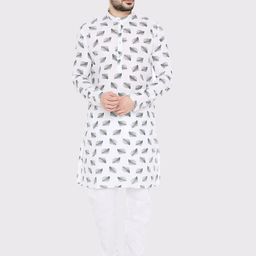 Maharaja Ethnic Motifs Printed Mandarin Collar Straight Kurta-35