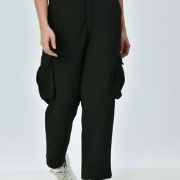 OWL MINK Women Smart High-Rise Cargos Trousers-image-55