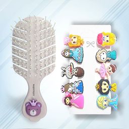 MAJESTIQUE Girls Set of 2 Embellished Tic Tac Hair Clip-27