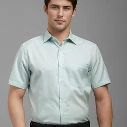 Louis Philippe Men Classic Fit Spread Collar Solid Cotton Formal Shirt-picture-40