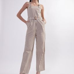 ELLE Striped Basic Jumpsuit-9