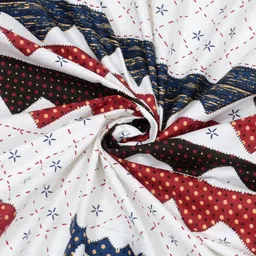 LIVING ROOTS White & Maroon Floral 210 TC Pure Cotton King Bedsheet Set 2.64 m x 2.64 m-image-87