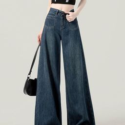 LULU & SKY Women Wide Leg High-Rise Low Distress Jeans-picture-21
