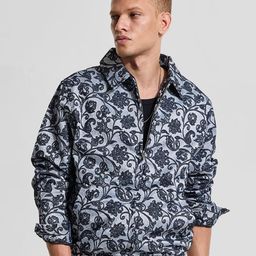Snitch Men Floral Open Front Jacket-8