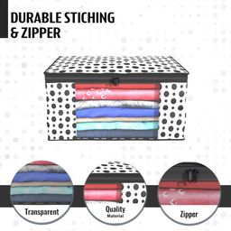 Kuber Industries Black & Red 12 Pieces Printed Foldable Drawer Organisers image 4