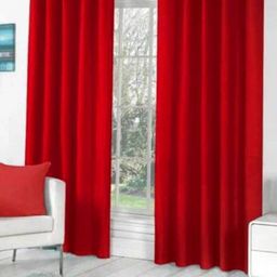 BELLA TRUE Red 4 Pieces Regular Window Curtains-image-87