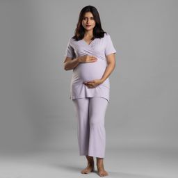 Block Hop Maternity V-Neck Top & Trouser-image-62