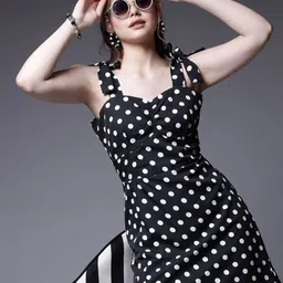 BEING NAUGHTY Women Polka Dot Printed A-Line Maxi Dress-picture-48