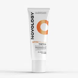 Novology Non-Greasy SPF50 PA++++ Tinted Sunscreen - Natural Finish -50g-23