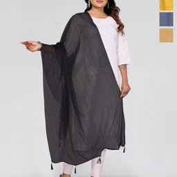 Moda Rapido Selection Of 4 Woven Design Tasselled Ethnic Dupattas-picture-26