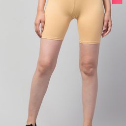 Attire Zone Women Pack of 2 Solid Skinny Fit Low-Rise Running Sports Shorts-image-83