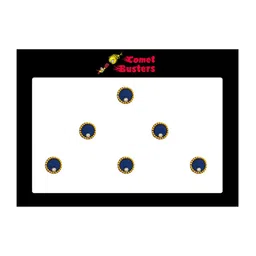 Comet Busters 6 Pcs Embellished Reusable Designer Bindis - Navy Blue & Gold-Toned image 1