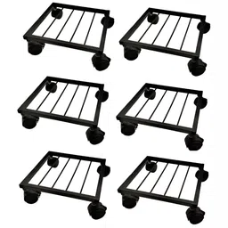 appeasy Black 6-pcs Metal Pot Stand-34
