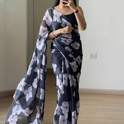 Moda Rapido Floral Pure Georgette Saree-image-95