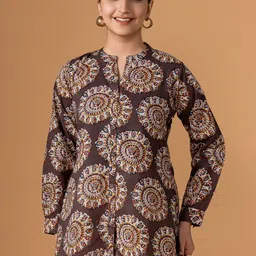 WOMEN PLUS Printed A-Line Pure Cotton Short Kurti-picture-16