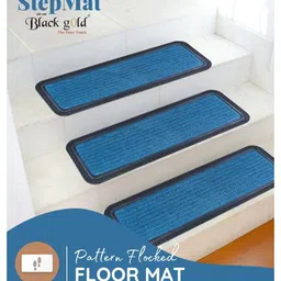 Black Gold Pack Of 3 Blue & Black Striped Runners-28