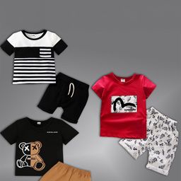HELPOM Unisex Kids Printed T-shirt with Shorts-22